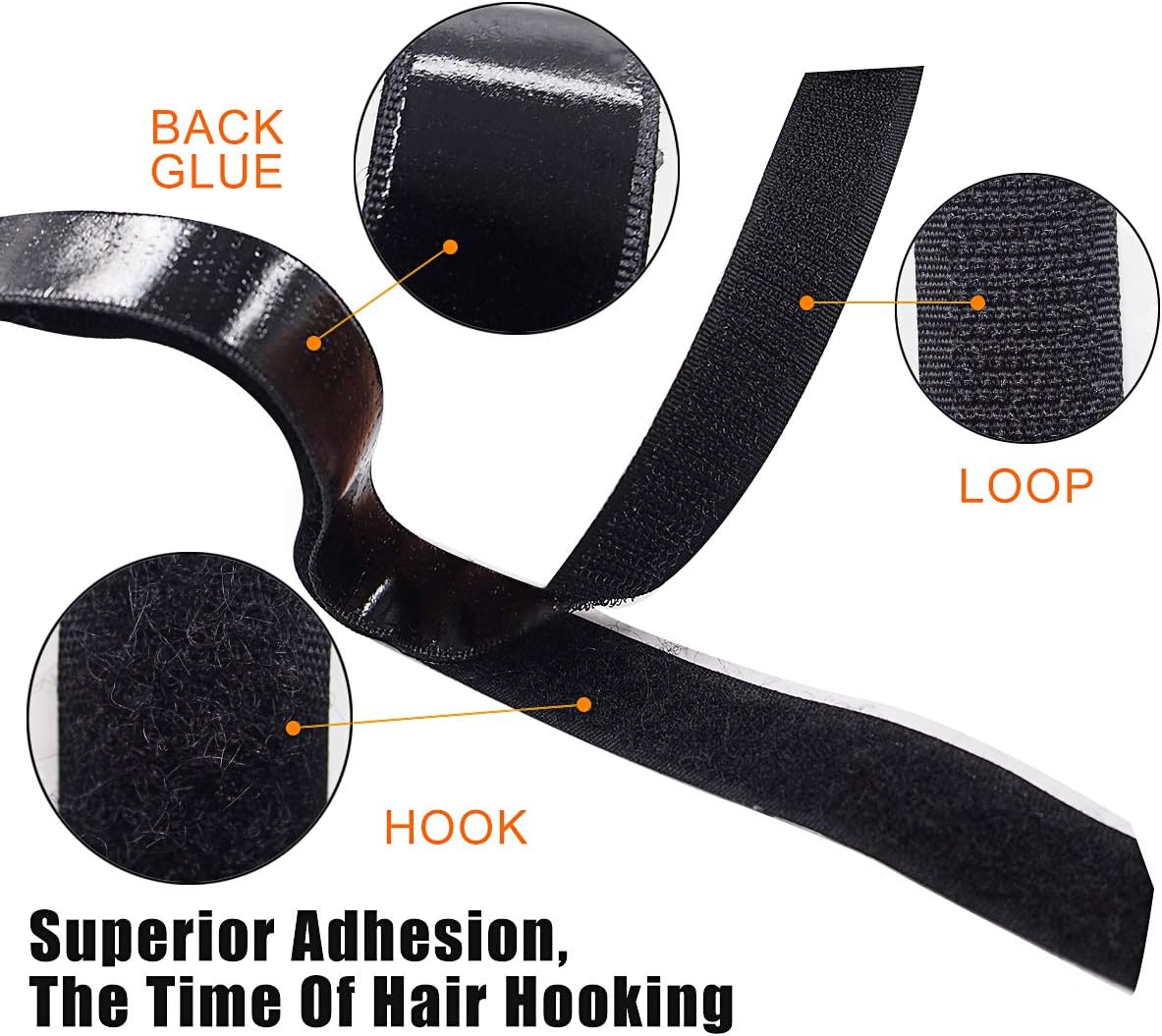 Jackwood 36 Feet Self Adhesive Hook and Loop Tape Roll Sticky Back Strip Adhesive Backed Fabric Fastener Mounting Tape for Picture and Tools Hanging Pedal Board Fastening (3/4 INCH, Black)