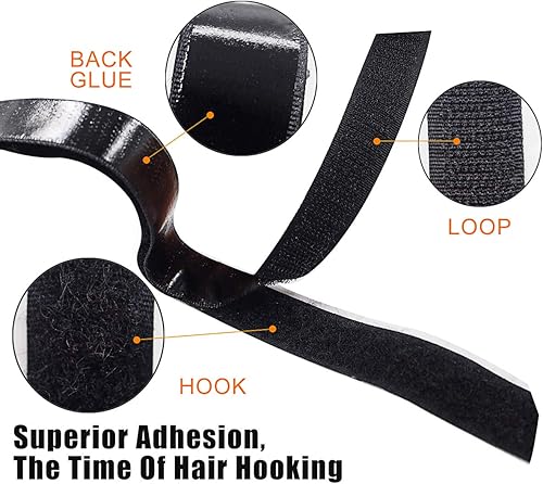 Miniatura 3 de Cinta autoadhesiva de gancho y bucle de 36 pies, tira trasera adhesiva, cinta de montaje para fotos y herramientas, pedales colgantes (34 pulgadas,