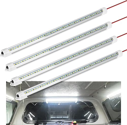 Barra de luz interior LED de 12V, tira de luz LED DC 12V con interruptor para automóvil, remolque, camión, furgoneta, caravana, barco, armario, luz