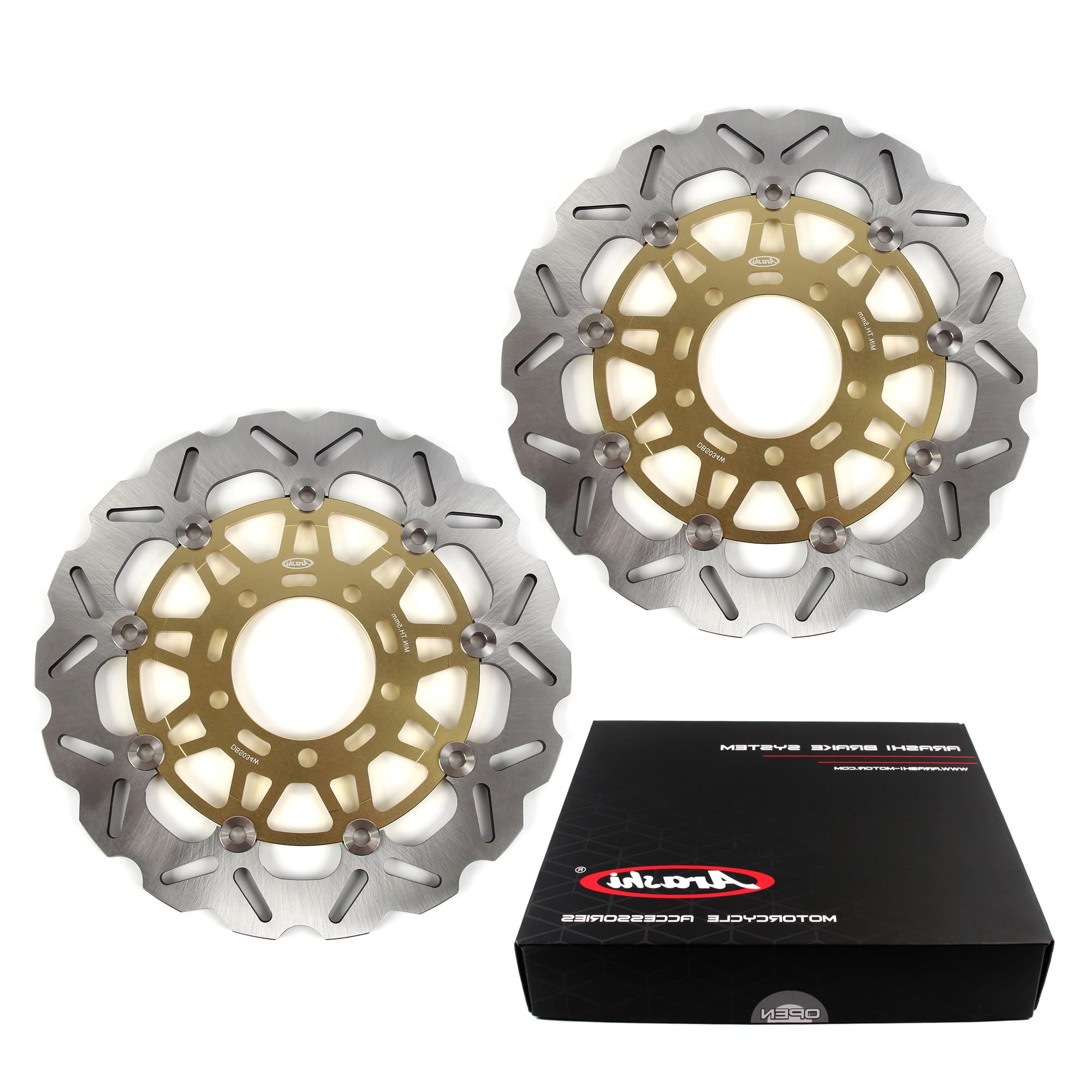 Dischi freno anteriori per Ninja ZX6R 05-16/ER-6F ER-6N 06-15/Versy-s 650 07-14/Z750 2007-2012/Z750R 2011-2012/VN650 Vulcan 650 S 2016-2019 Disco di ricambio.