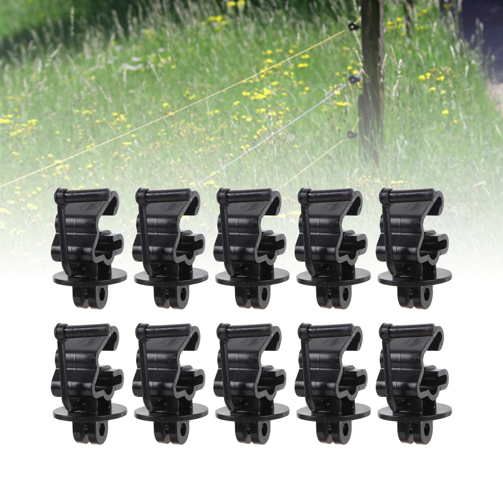 Isolatori per Pali a T, 25 Isolatori per Recinzione Elettrica in Plastica, Accessori Versatili per Recinzione da Giardino, Recinzione per Animali Domestici, Recinzione Agricola