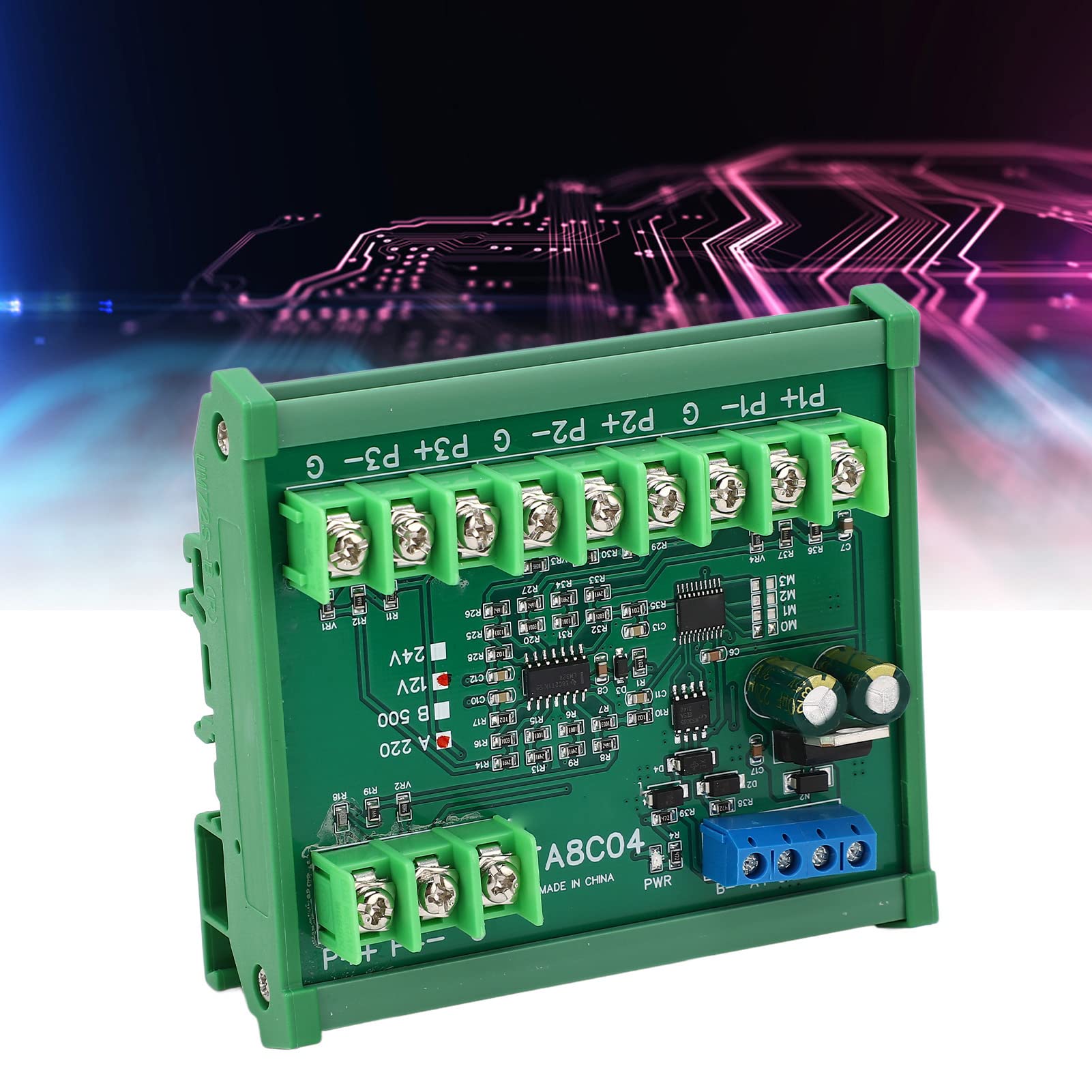 PT100 Capteur de Température RTD 4 Canaux Haute Précision Module Acquisition Stable Modbus RTU 24 bits -200℃ à 650℃ pour Automatisation Industrielle avec Rail DIN DC24V