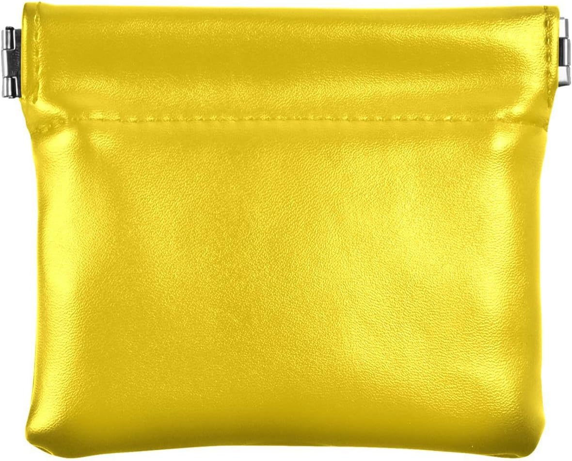 Gold Coin Purse for Women Coin Pouches Squeeze Change Purse, Gold, 4.3" x 3.7", Squeeze