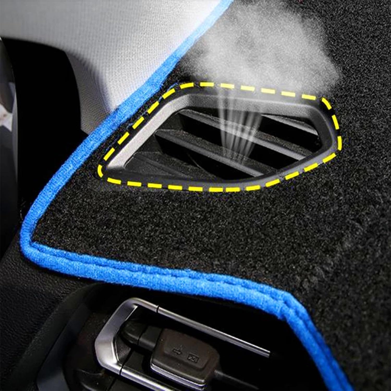 DHONDT Copri Cruscotto Auto per Toyota Yaris Cross XP210 2020-2024, Nero, Poliestere, 140 cm
