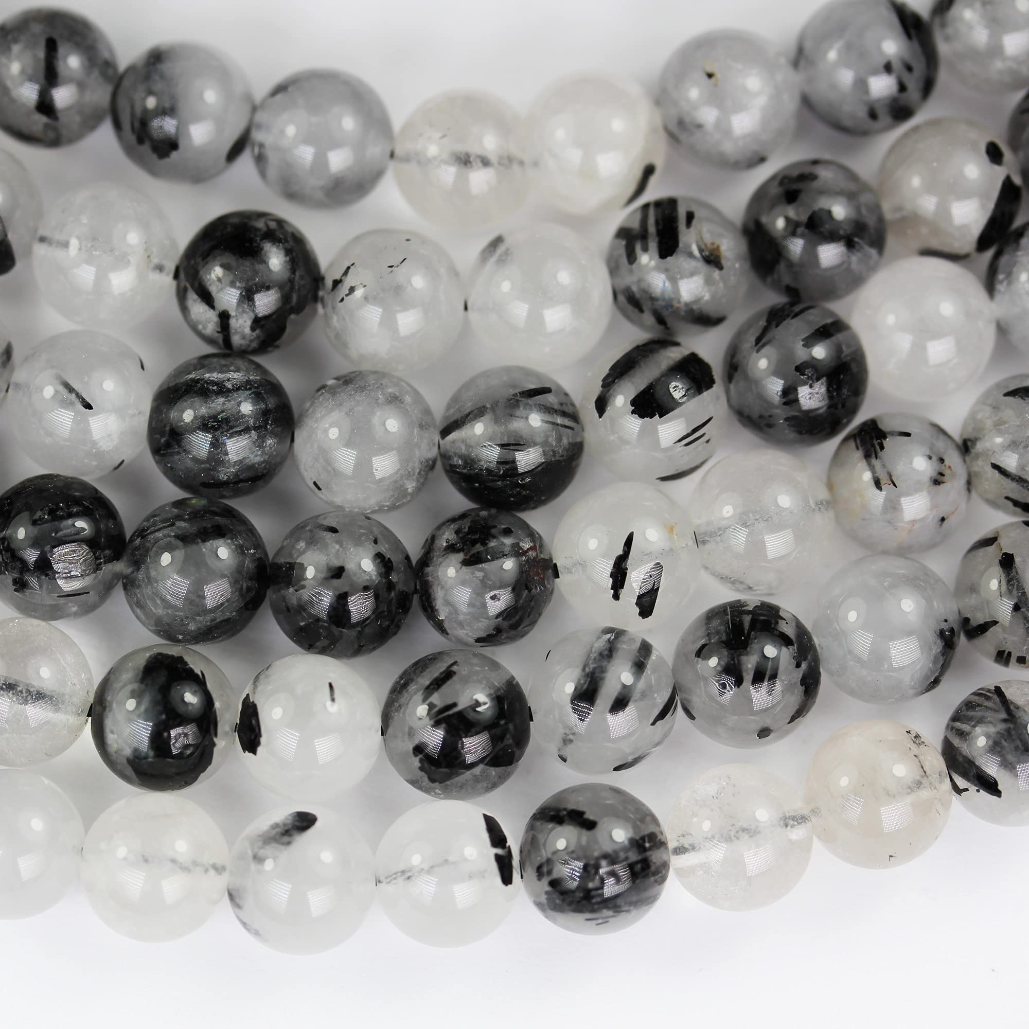 Lot De 24 Perles En Quartz Rutile Dépoli - 8 Mm, Multicolore - Neuf