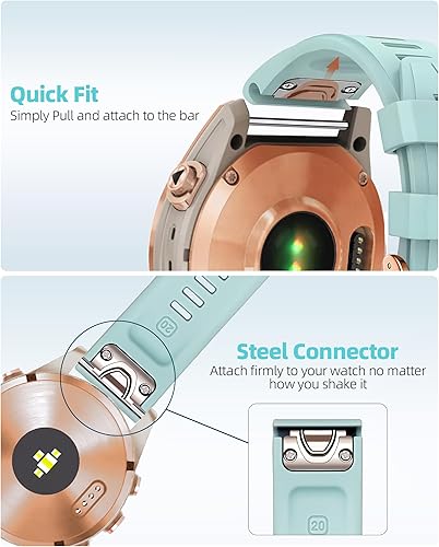 Miniatura 4 de Correa de reloj de 0.787 pulgadas para Garmin fenix 5s 6s6s pro 7s Instinct 2s 20 de liberación rápida, correas de repuesto para Garmin Epix 2 1.654