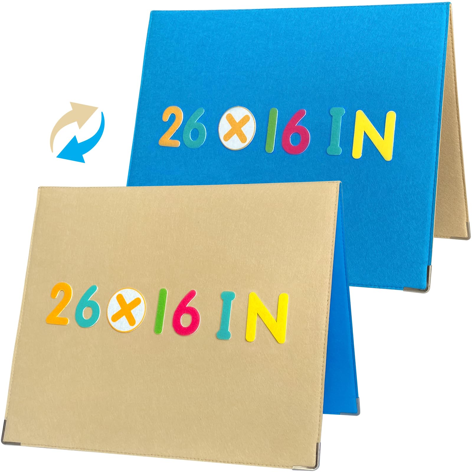 PENGFULLFoldable,Freestanding Felt Flannel Board for Toddlers,26 * 16in,Double-Sided,Learning Board for Preschool Classroom,Multi Felt Pieces Can Be Used,for Parent-Child Story Time,Journey Time