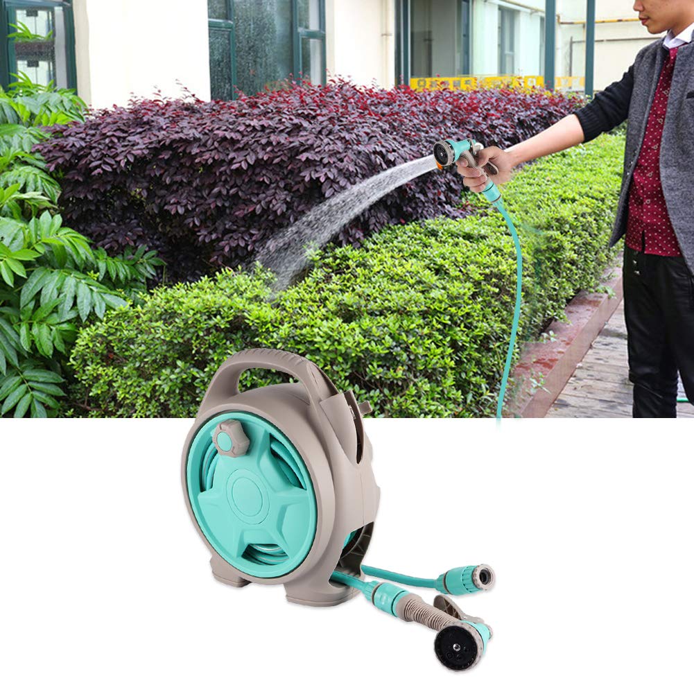 Tnfeeon Gestell mit Hochdrucksprüher, Tragbarer Gartenwagen für die Rasenbewässerung, Landwirtschaftliche Nutzung, Robuster Rollender Schlauchwagen, Schlauchwagen, Wassertrommel