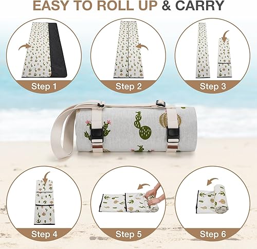 Miniatura 7 de Mantas de picnic lavables  Alfombra de playa sin arena impermeable  Mantas de camping  Mantas de emergencia  Accesorios de cestas de picnic con