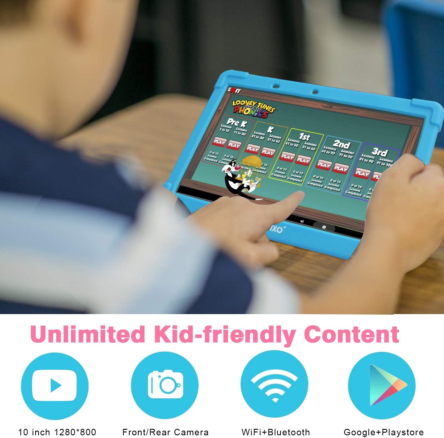 Flаѕh Sаlе Contixo Kids Tablet K101A, 10-inch HD, Ages 3-7 Toddler Tablet with Camera, Parental Control, Android 10, 16GB, WiFi, Learning Tablet for Children with Teachers Approved Apps and Kid-Proof Case, Blue Blасk Frіdау Sаlе 2022 Contixo Kids Tablet K101A, 10-inch HD, Ages 3-7 Toddler Tablet with Camera, Parental Control, Android 10, 16GB, WiFi, Learning Tablet for Children with Teachers Approved Apps and Kid-Proof Case, Blue