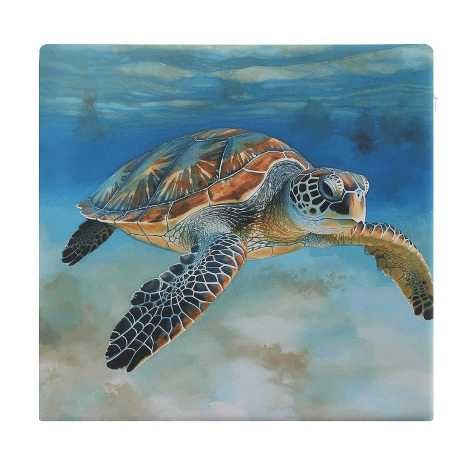 Adfgyerh Style Sea Turtle3 Cushions Memory Foam For Adults, Seat Cushion Chair Pads Soft, Square Pillows For Dining, Kitchen, Office, Patio Chairs