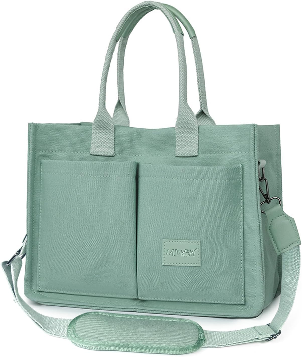 Canvas Tote Bag for Women,Large Totes Bags with Pockets,Womens Crossbody Purse Handbags for Travel Work Gift,2 Sizes