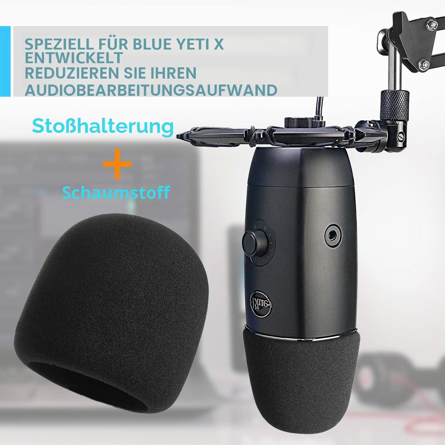 Blue Yeti X Mikrofonspinne, Mikrofon Spinne Reduziert Vibrations und Stoßgeräusche Passender Mikrofonständer für Blue Yeti X Mikrofon von YOUSHARES