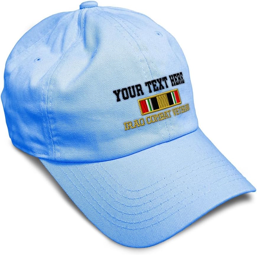Speedy Pros Soft Baseball Hat Embroidered Dad Hat Iraq Combat War Veteran Flag Embroidery Men & Ladies Baseball Cap