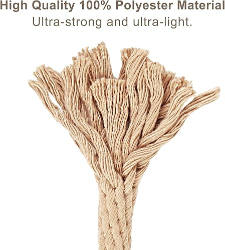 Miniatura 5 de BeneLabel Cuerda de columpio de árbol, 59 pulgadas, correa para colgar el columpio de árbol, gancho resistente, para interiores y exteriores,