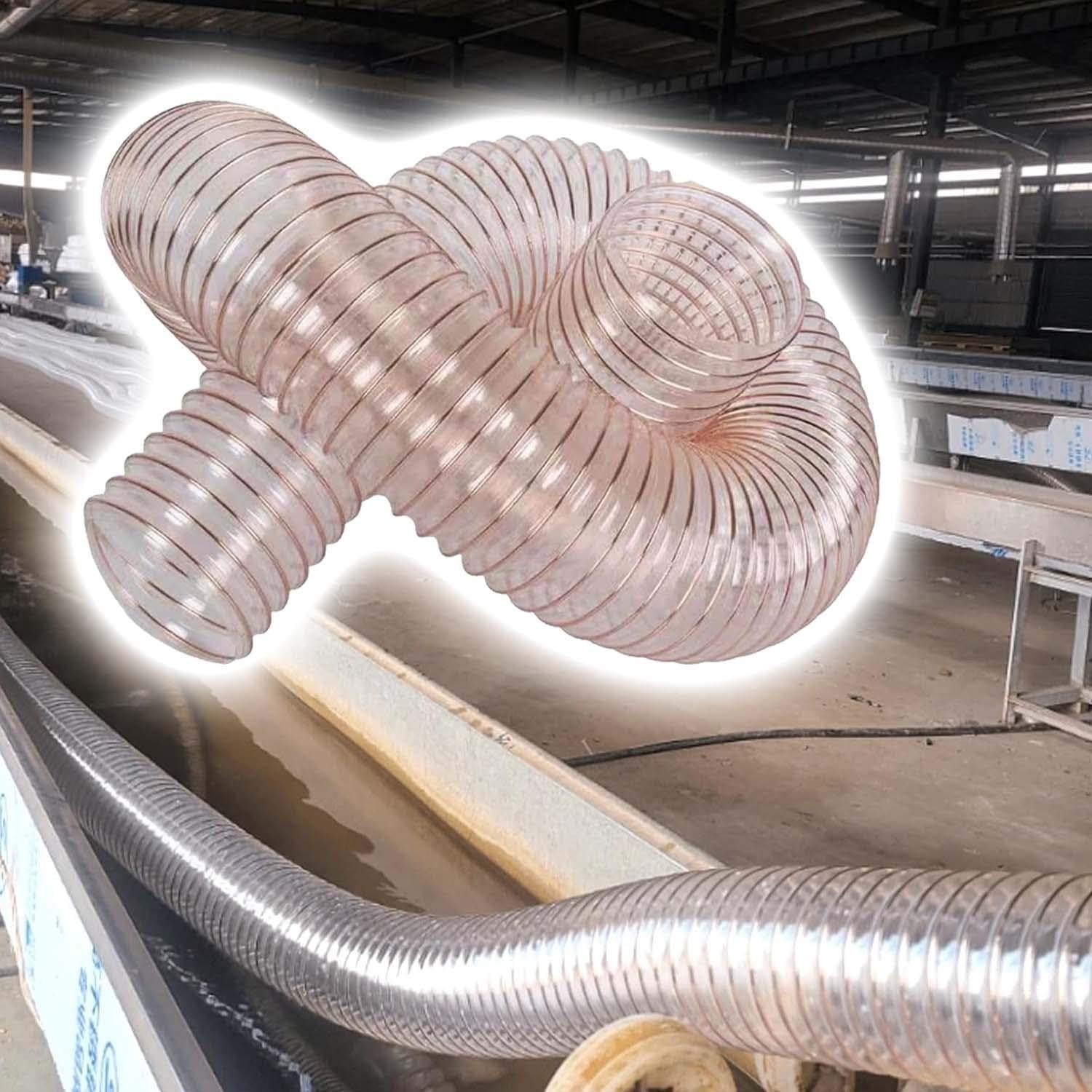 Manguera De Recolección De Polvo De PVC Transparente En Espiral