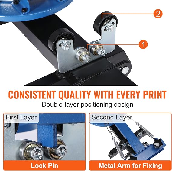 VEVOR Screen Printer 4 Color 2 Station Silk Screen Printing Kit 55x45cm T-Shirt Screen Printing Machine Screenprint Press (4 Color 2 Station)