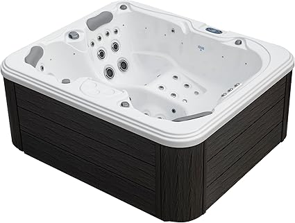 Excellence Outdoor Hot Tub, FIts 4 Adults, Indoor Outdoor Hot Tub, 41 Jets, Cover Included, Lounger Spa, Bluetooth Stereo, LED Water Fall, Wellness Tool, Aqualife by Strong Spas