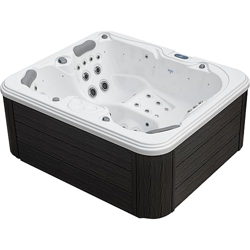 Excellence Outdoor Hot Tub, FIts 4 Adults, Indoor Outdoor Hot Tub, 41 Jets, Cover Included, Lounger Spa, Bluetooth Stereo, LED Water Fall, Wellness Tool, Aqualife by Strong Spas