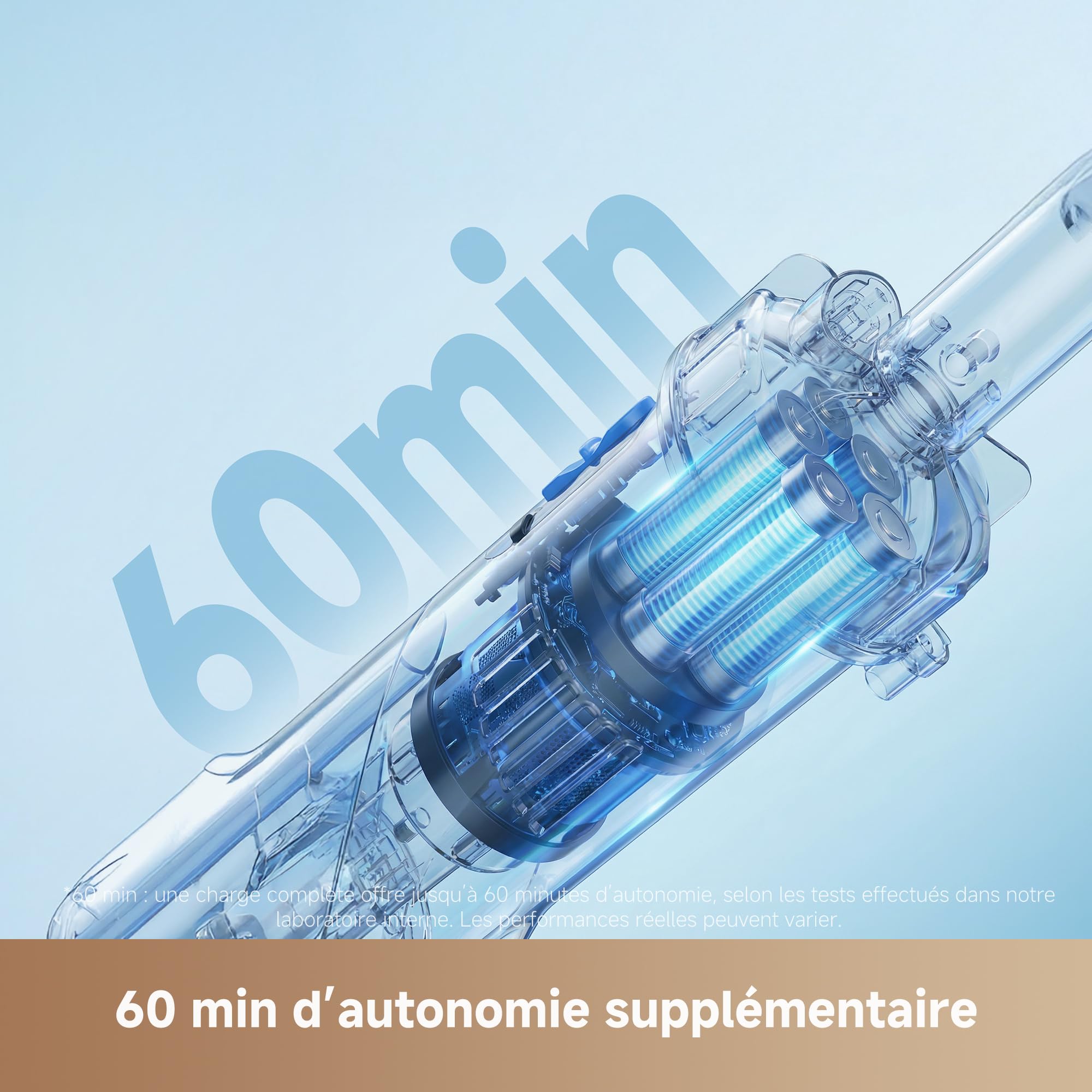 MOVA Handler V10 Aspirateur pour Tous Types de Piscine, Aspiration 4 200 L/h, tête Transparente, autonomie 60 Min, Perche télesc, 1,8 m et épuisette, Double Filtration, sans Fil, IPX8