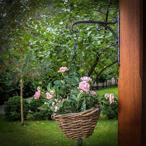 Miniatura 5 de Maceta de pared con anillo de montaje para macetas al aire libre, ideal para soporte de maceta, decoración de pared, soporte de pared de hierro