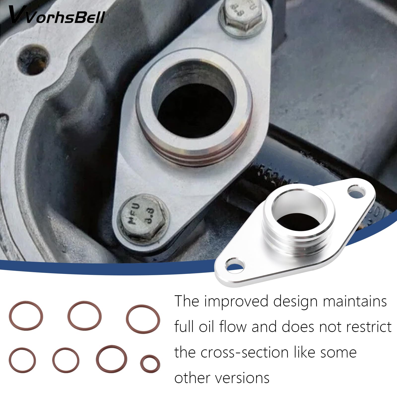 Guarnizione per tubo del pickup della pompa dell'olio compatibile con Opel Insignia Astra Zafira Cascada 2.0 CDTI A20DTH A20DTR, OE 55589549 646125 manicotto in alluminio e O-ring in Viton