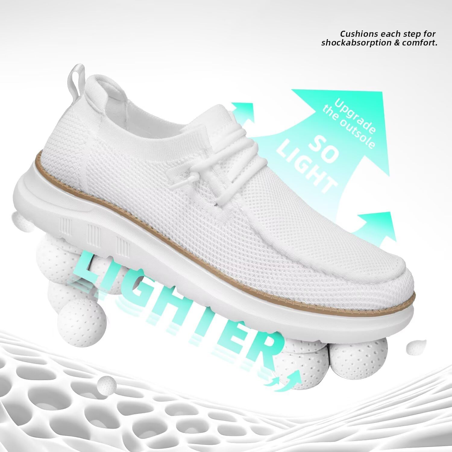 Mens Boat Loafers Slip-on Casual Mesh Walking Shoes Business Oxfords Sneakers Work Lightweight Comfortable Soft Sole - Image 6