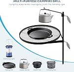 Stanbroil Fire Pit Campfire Grill Grate, Stainless Steel Swing Cooking Stand BBQ Grill, Portable Campfire Barbecue Rack for Outdoor Open Fire Cooking Camping