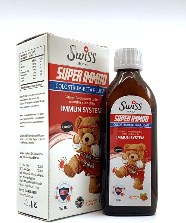 Swiss Bork Super Immoo Bağışıklık Güçlendirici Çocuk Şurubu Pediatrik Şurup 150 mL