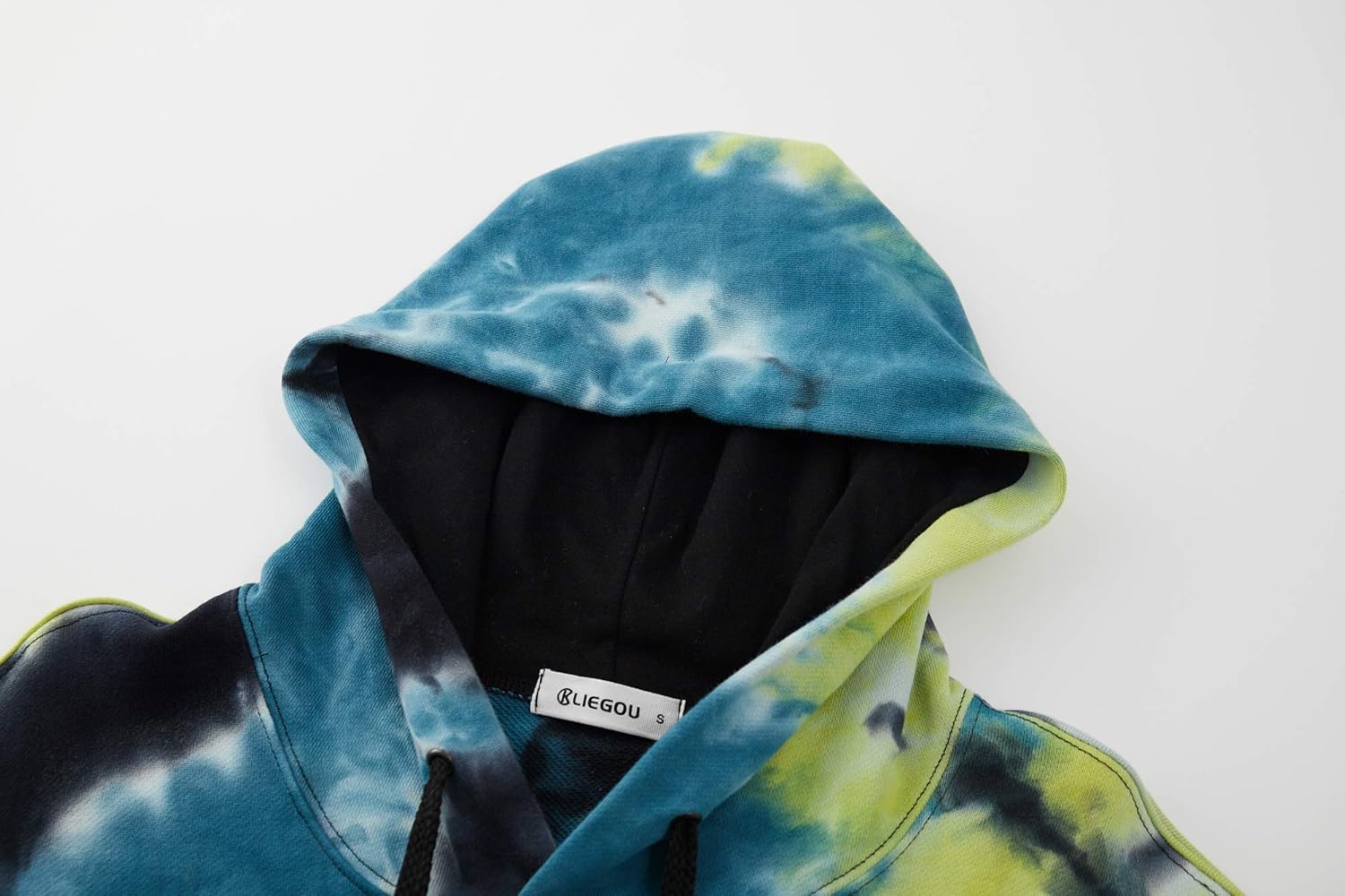 KLIEGOU Mens Tie-Dye Pullover Hooded Sweatshirt - Image 3