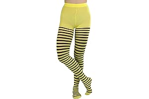 Women's Black and Yellow Striped Tights: A Fashionable Fusion of Style and Comfort