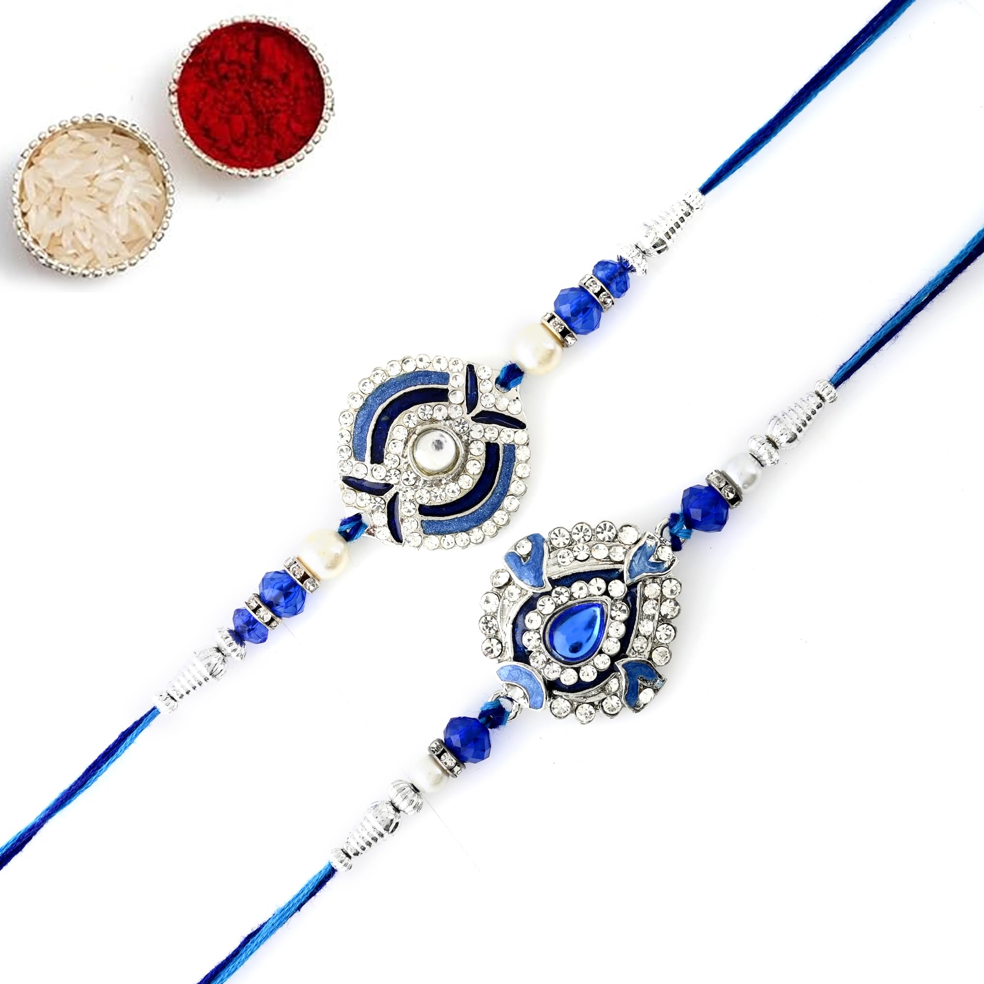 Dreamica Mens Rakhi For Brother, Set Of 2 Designer Rakhi With Roli Chawal Pack And Greeting Card | Pack Of (2 Rakhi, Greeting Card And Roli Chawal Pack) Gp-816 (B0CD2WC9BG) Amazon Price History, Amazon Price Tracker