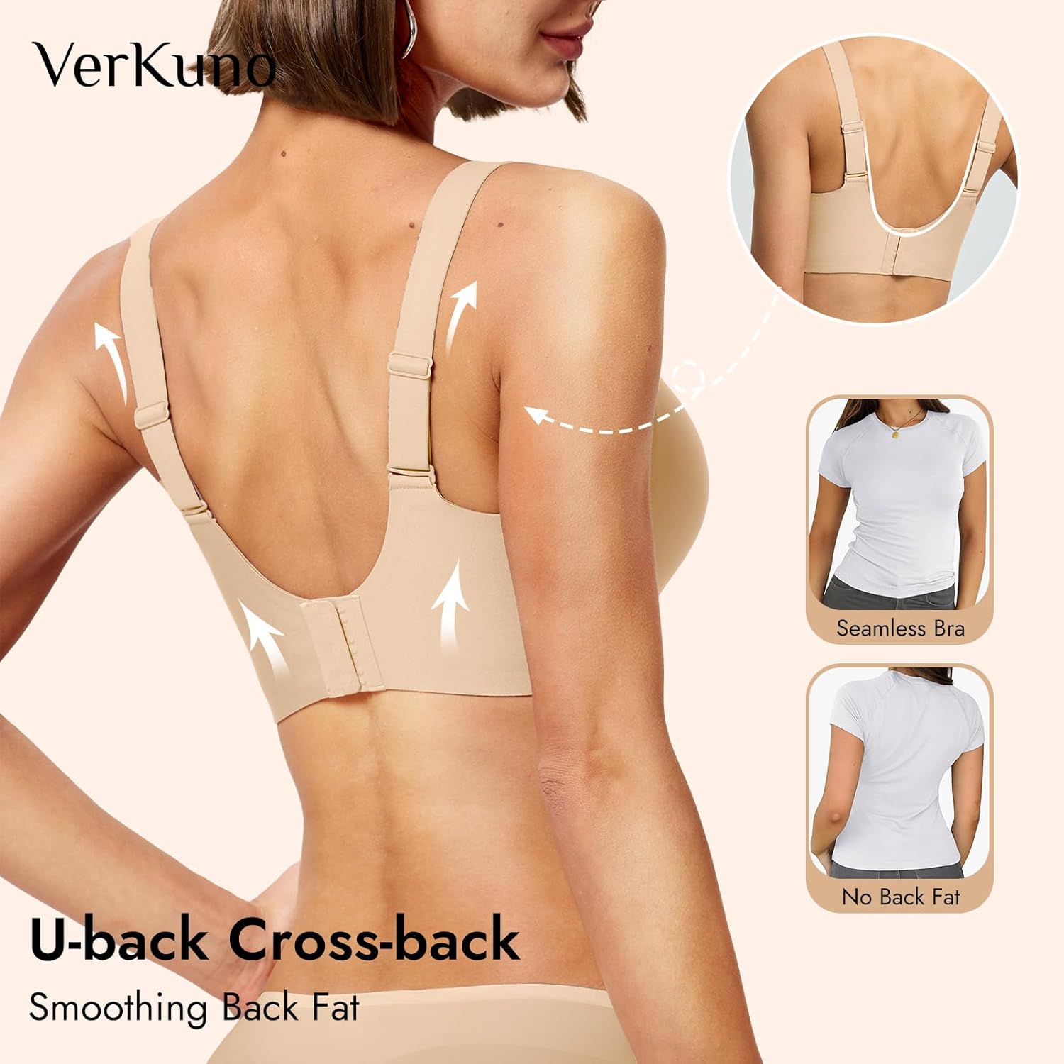 Wireless Jelly Bras for Women No Underwire Push Up Seamless Full Coverage Bralettes Comfortable Everyday Bras - Image 3