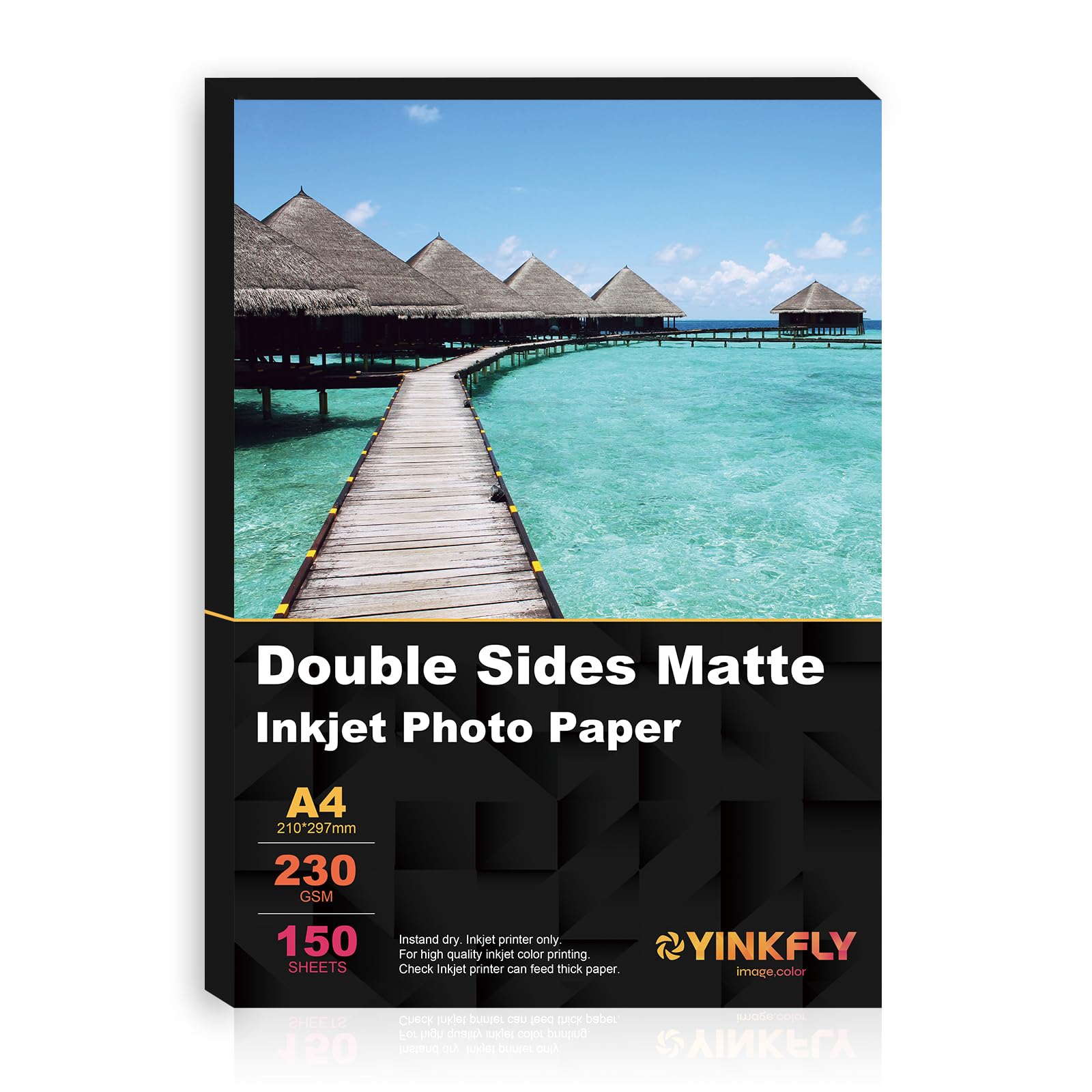 Yinkfly A4 230g Double Sided Matte Photo Paper Inkjet 150sheets Printers