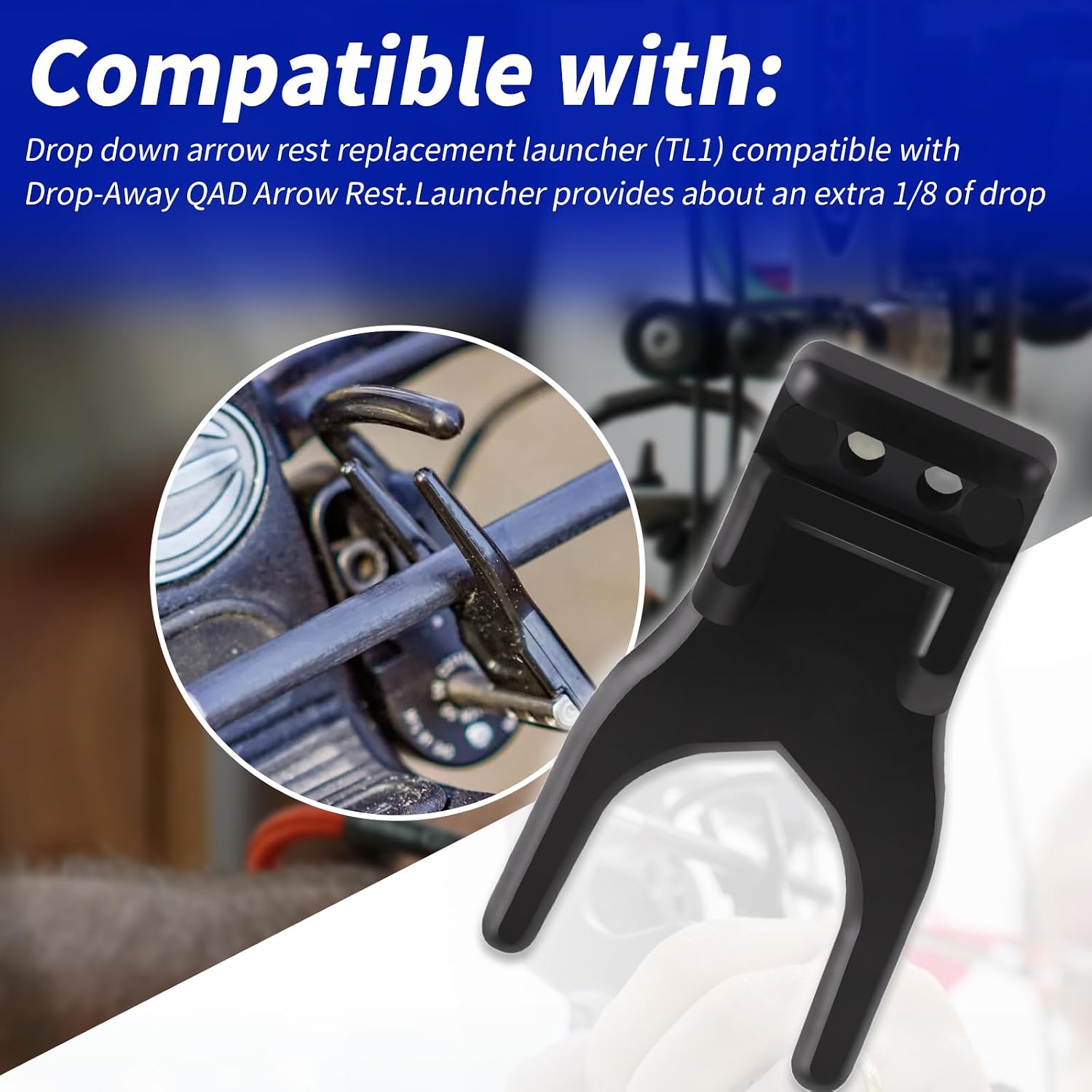 XTPTFABS Drop Down Arrow Rest Replacement Launcher (TL1),UV-Resistant | Fit for Drop-Away QAD Arrow Rest,Wear-Resistant Reinforced High-Density Plastic,Fix Worn Cracked Launcher