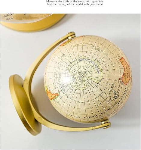 Miniatura 8 de Mini globo de mapa del mundo, edición en inglés, giratorio, escritorio, geografía de la tierra, globo con base resistente para el hogar, escuela,
