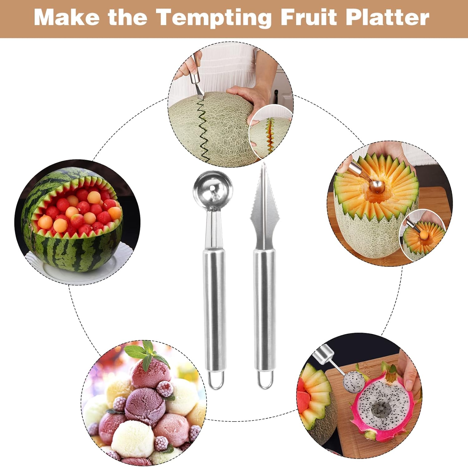 6 Pcs Jalapeno Pepper Corer Tools, Stainless Steel Fruit and Vegetable Corer, Corer and Pitter to Remove Seeds, Cherry Pitter Zucchini Corer for Cucumber, Chili, Pear, Red Dates, Berry, Carving: Home & Kitchen