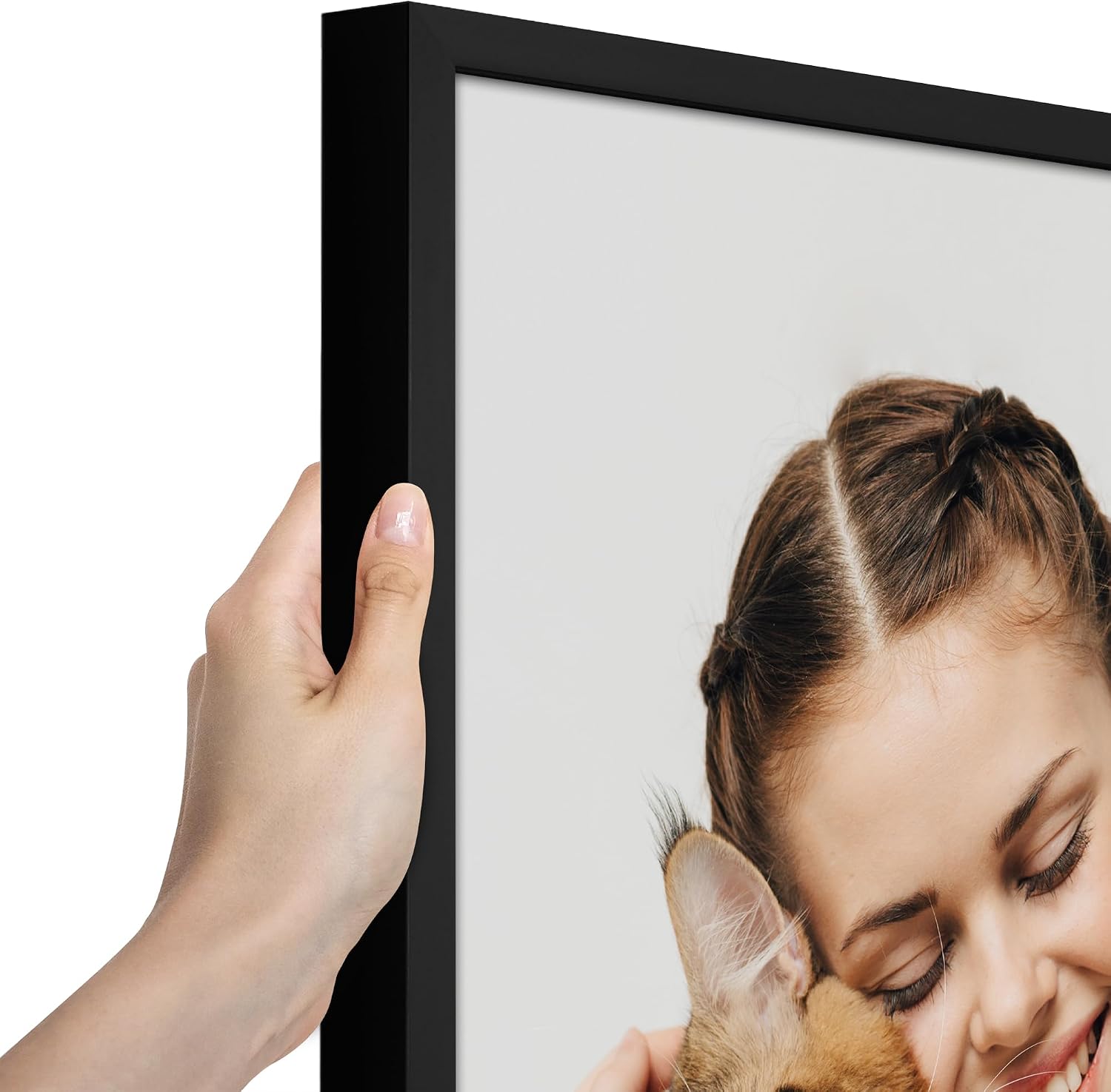 Americanflat 18x24 Poster Frame with Polished Plexiglass - Soho Collection - Gallery Style Deep Molding Picture Frames for Wall Display - Black