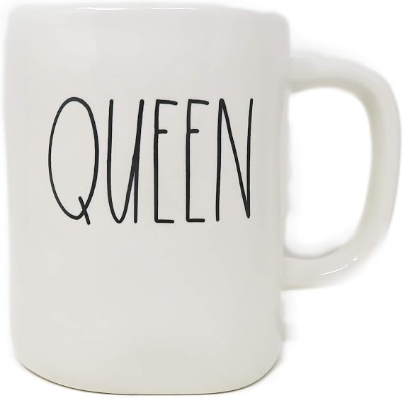Rae Dunn by Magenta QUEEN Ceramic LL Coffee Mug