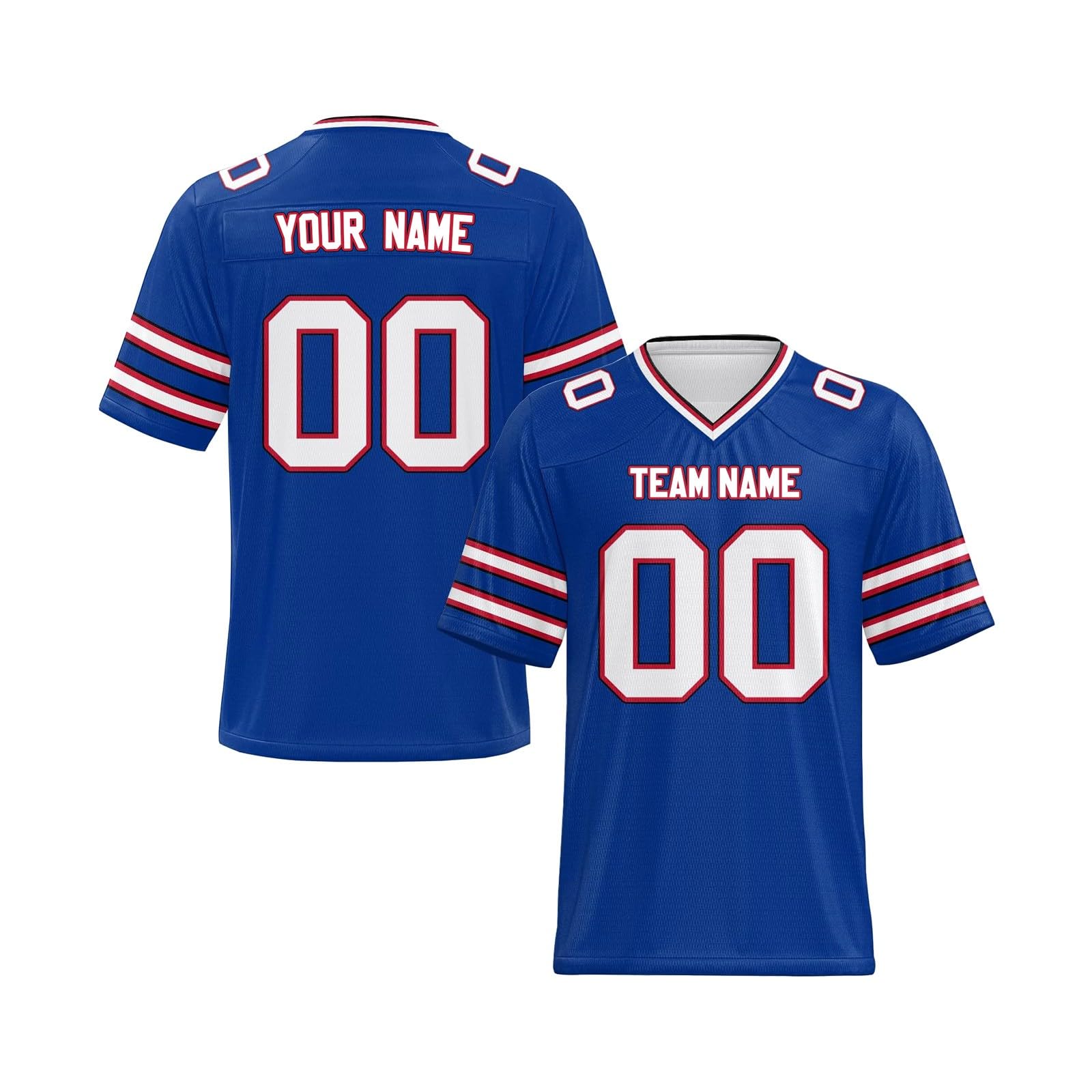 Personalisiert American Football Trikot Herren Damen Kinder Jugend Custom Jersey Personalized Name Und Number Kostüm Schnelltrocknend Rugby Shirt, Personalisierbar Oder Blanko, S 7XL