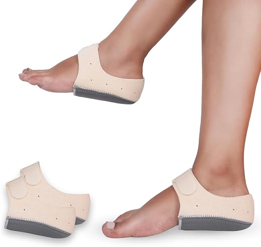 Glowear Silicone Gel Heel Cups with Breathable Design | Soft Cushion Pads for Heel Pain Relief | Unisex Support for Planta...