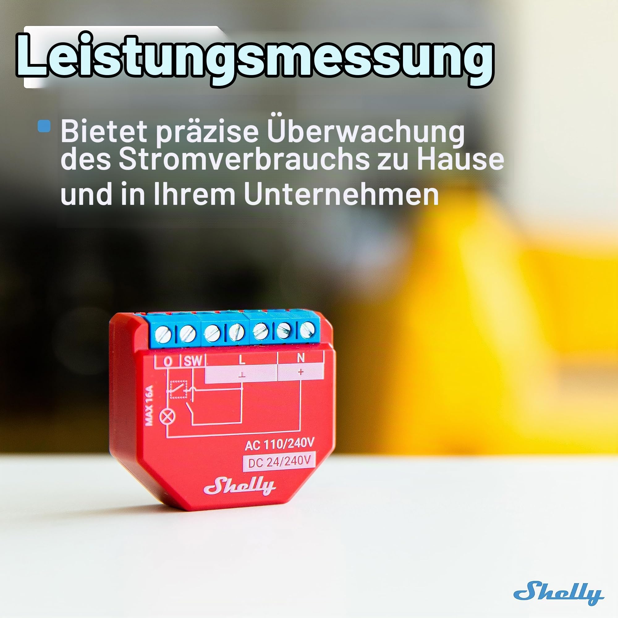 Shelly Plus 1PM | Wlan & Bluetooth Smart-Relais-Schalter mit Leistungsmessung | Hausautomatisierung | Alexa & Google Home kompatibel | Kein Hub nötig | Kabellose Beleuchtungssteuerung (2 Pack)