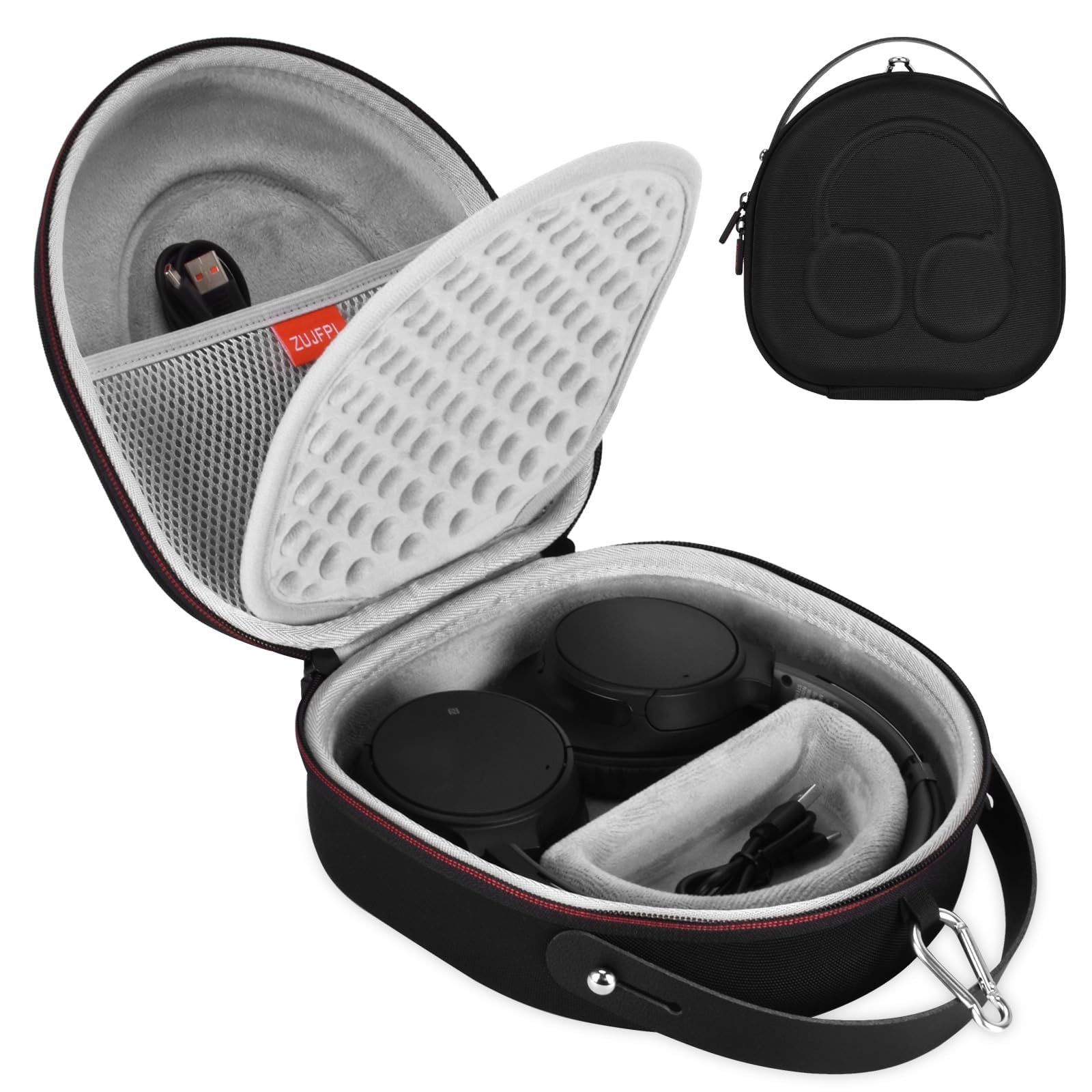 Funda rígida EVA para auriculares inalámbricos Sony WH-CH710N/WH-CH720N/WH-CH701N con cancelación de ruido, bolsa de almacenamiento protectora de viaje premium (gris)