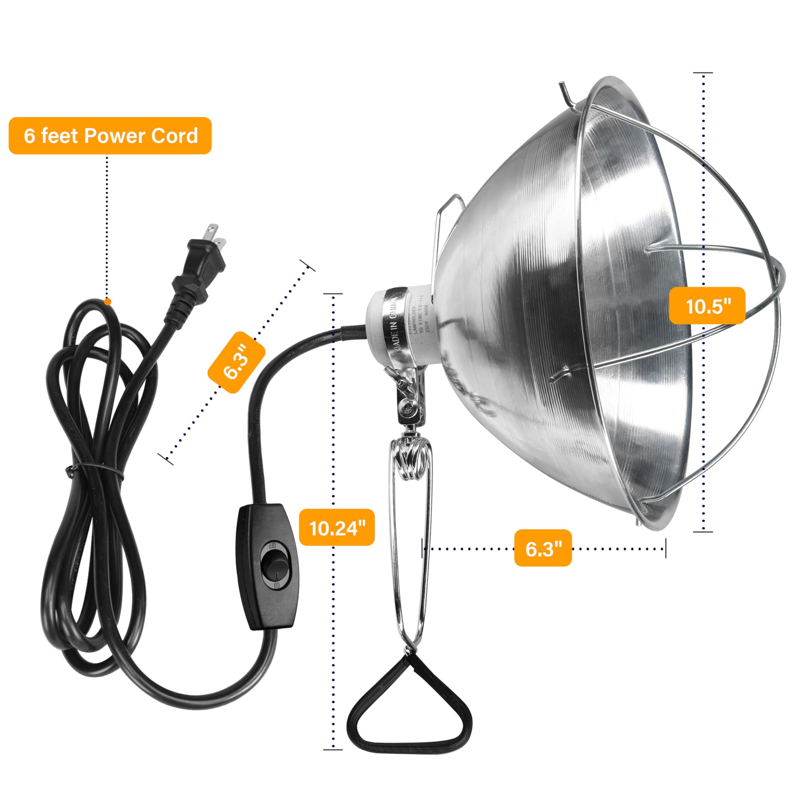 ハンドメイドlamp Amazon.com: Simple Deluxe 1-Pack Clamp Lamp Light with 10.5