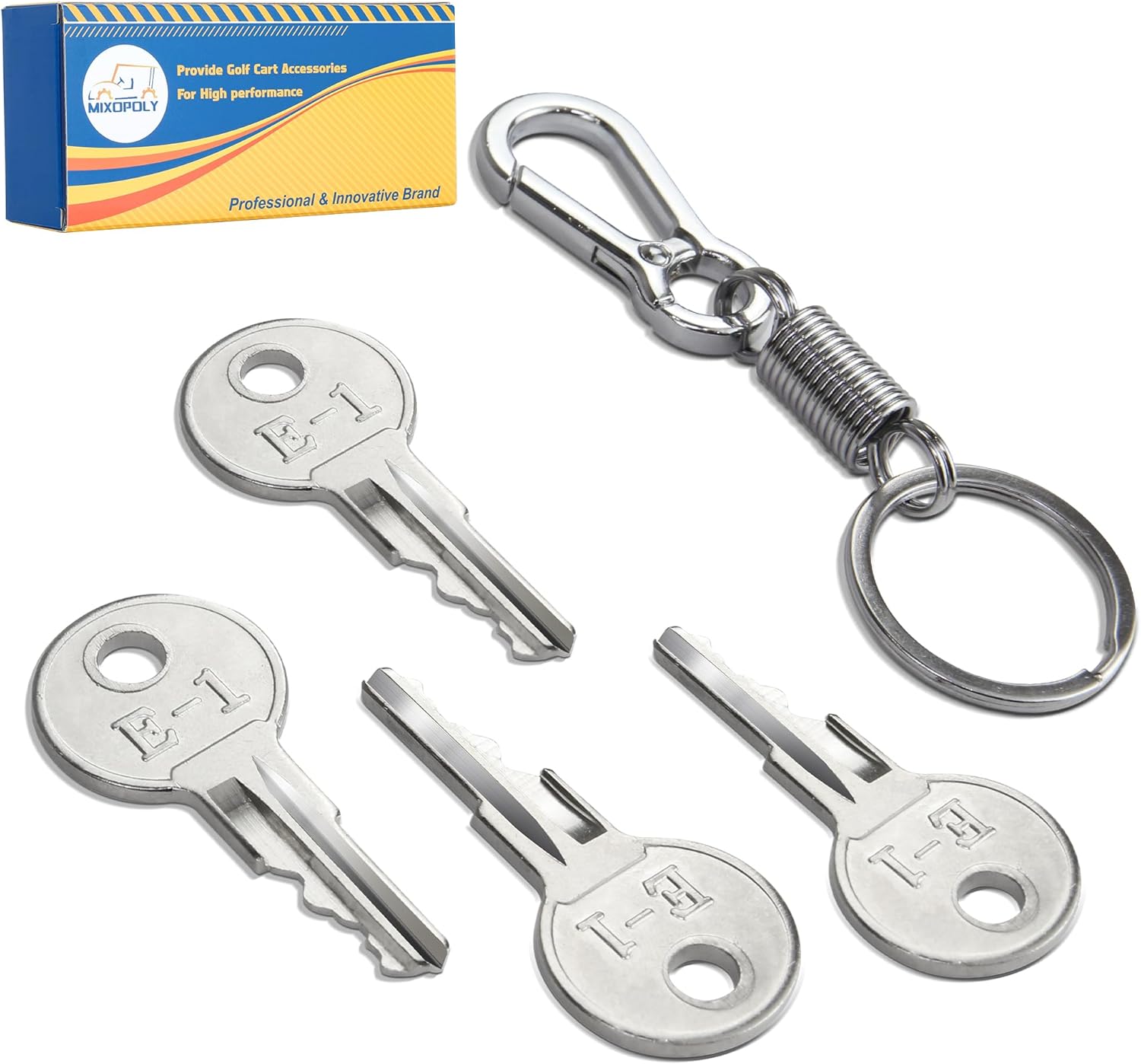 4 Pack Ignition Keys, Golf Cart Keys Replacement for EZGO Gas and Electric 1982-up, Replace OEM 17063-G1