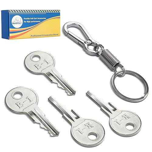 4 Pack Ignition Keys, Golf Cart Keys Replacement for EZGO