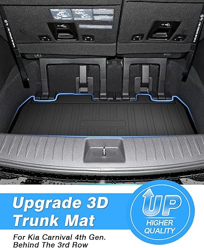 Vista 31 de Powerty Alfombrilla de maletero para Honda Pilot 2016-2021 2022, alfombrillas de carga TPE para todo tipo de clima, forro de carga para asiento