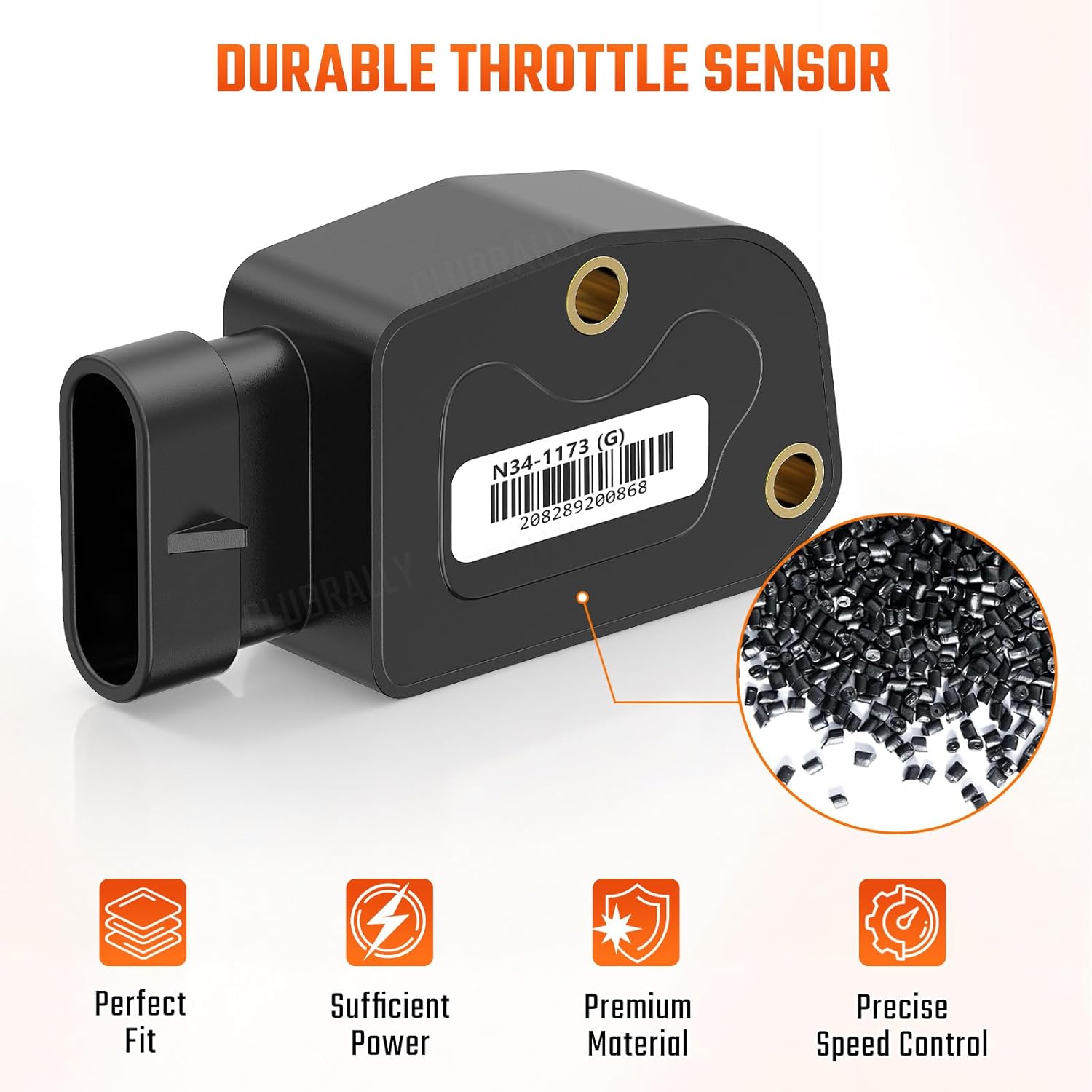 Golf Cart Throttle Sensor for 2010-Up Club Car Precedent, Tempo, Onward Gas Models with 2nd Gen Accelerator Pedal Assembly, OEM#N34-1173(G)