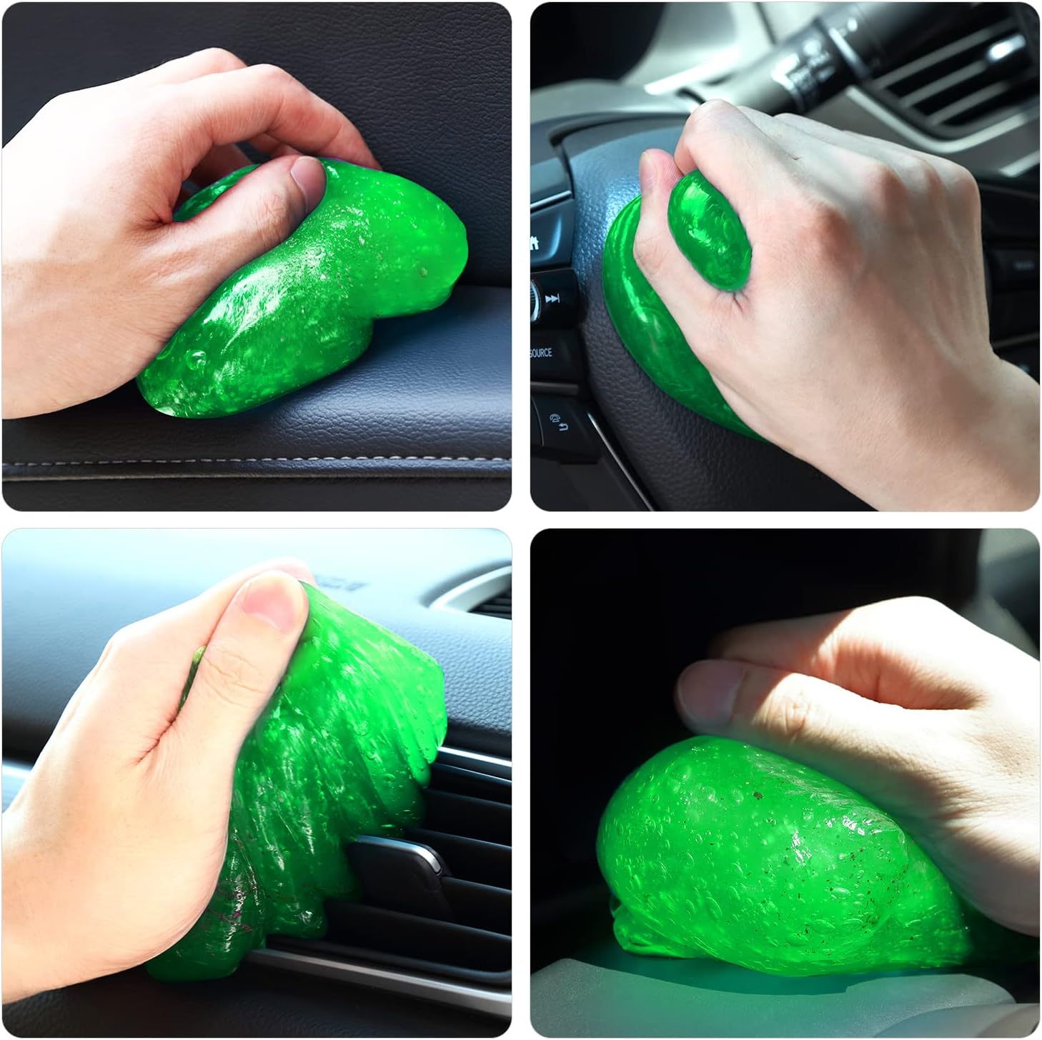 DNA MOTORING TOOLS-00255 Car Cleaning Jelly Auto Detailing Tool Universal Car Clean Gel Auto Interiors Home & Office Electronics Cleaning,Green