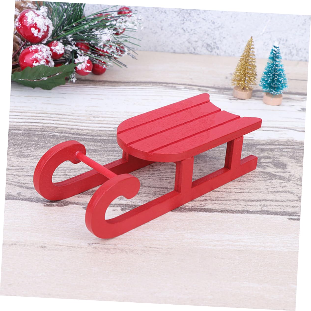 Cabilock 9 Piezas Decoraciones Navideñas Decoración Leñosa Decoración De Trineo Navideño Navidad De Madera